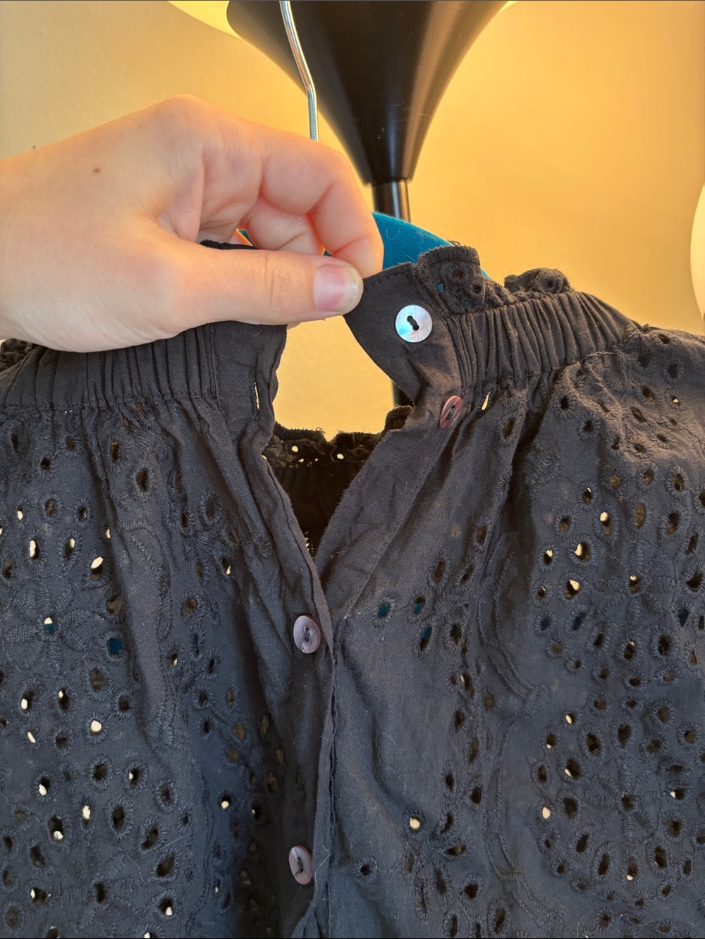 Jennifer & Grace Black Embroidered Knit Long Sleeve 3/4 Sleeve - Picture 6 of 11
